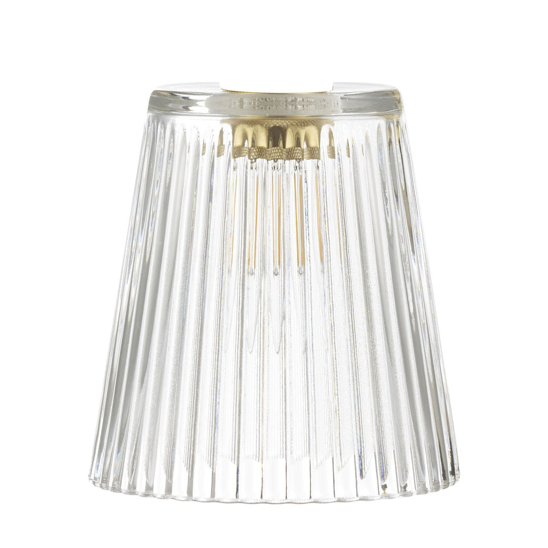 Dar Wisebuys Dar ACC865 Accessory Clear Ribbed Glass Shade Only (S)