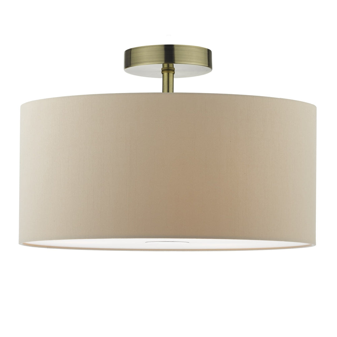 Dar Wisebuys Dar SF0175 Accessory 1 Light Semi Flush Suspension Antique brass (S)