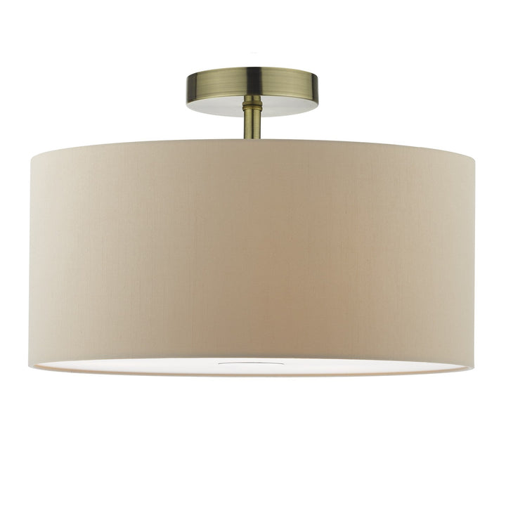 Dar Wisebuys Dar SF0175 Accessory 1 Light Semi Flush Suspension Antique brass (S)