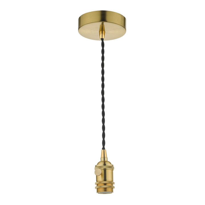Dar Wisebuys Dar SPB0140 Accessory 1 Light Suspension Brass With Black Cable (S)