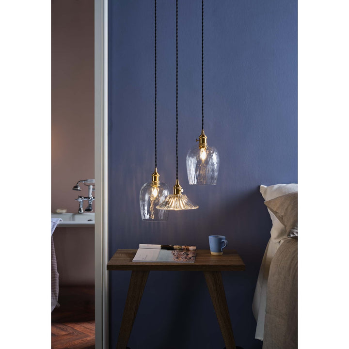 Dar Wisebuys Dar SPB0140 Accessory 1 Light Suspension Brass With Black Cable (S)