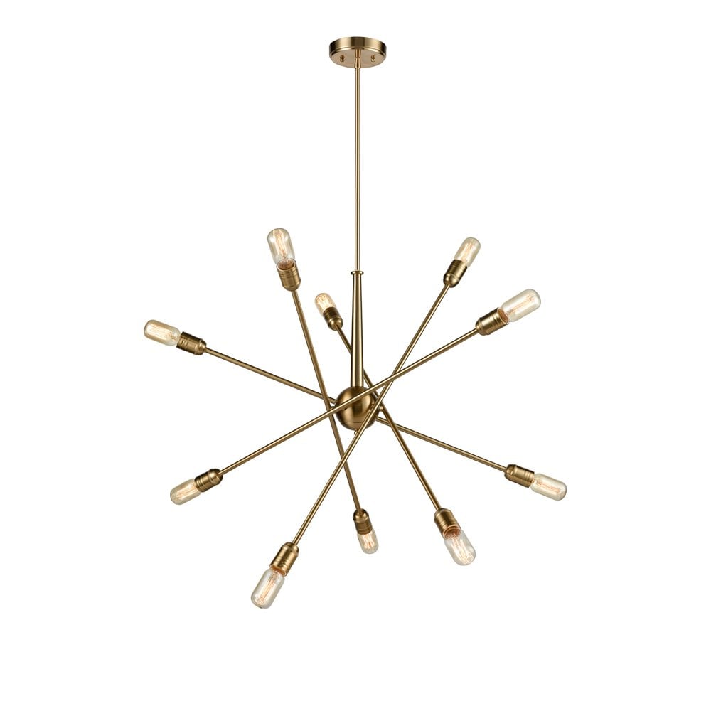Franklite FL2398-10 10 Light Pendant Gold Colour