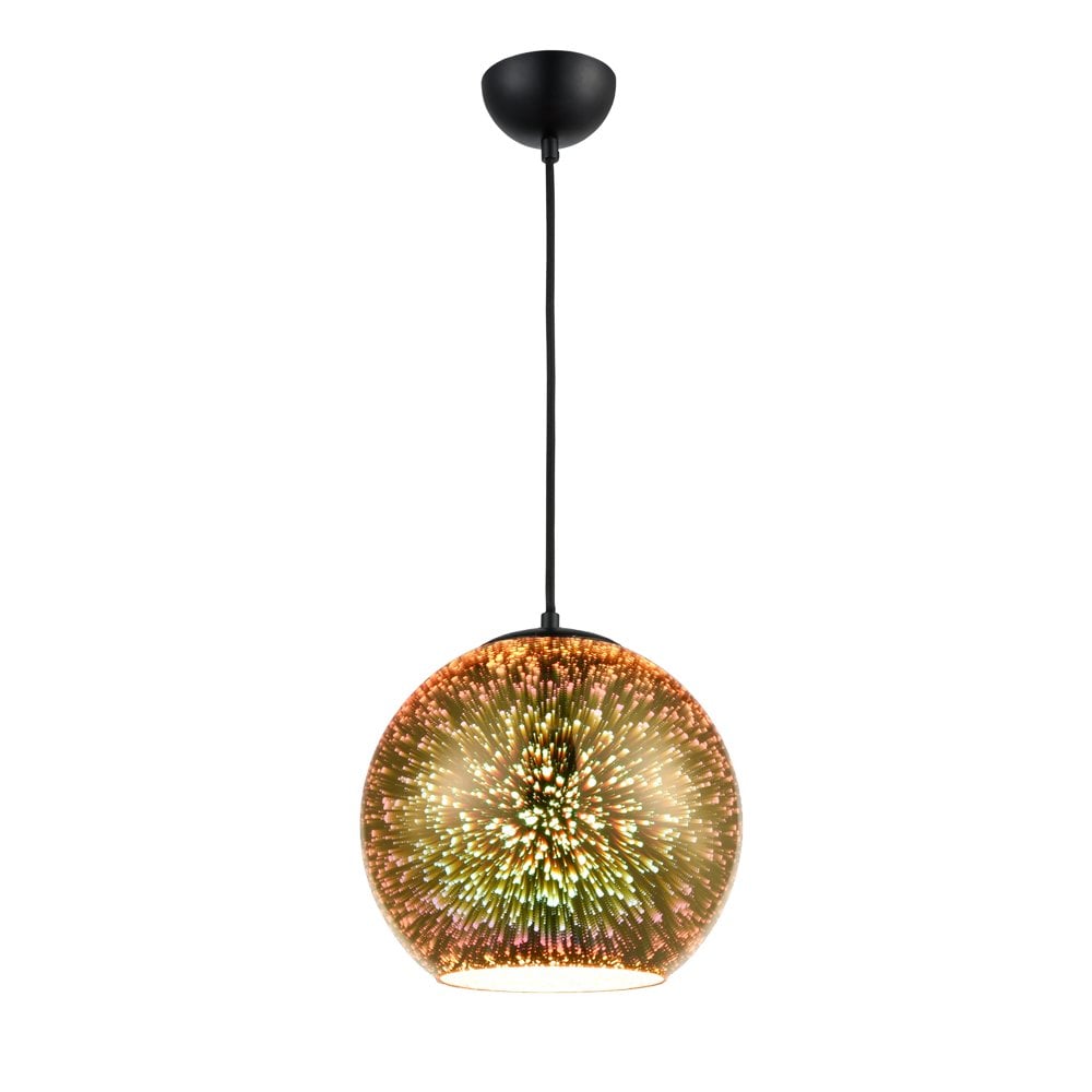 Franklite PCH169 Vision 250mm 1 Light Pendant Gold Colour (S)