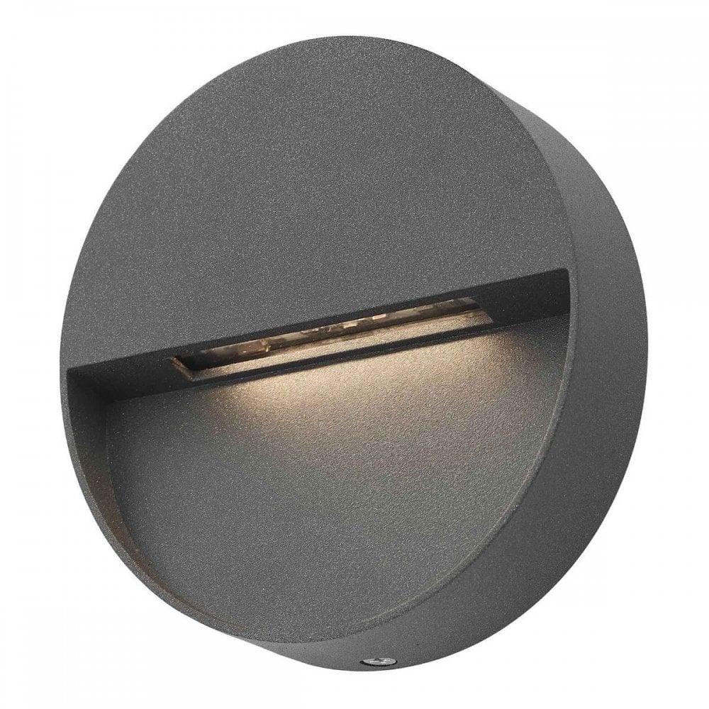 Dar UGO2139 Ugo LED Outdoor Wall Light Round Eyelid Anthracite (S)