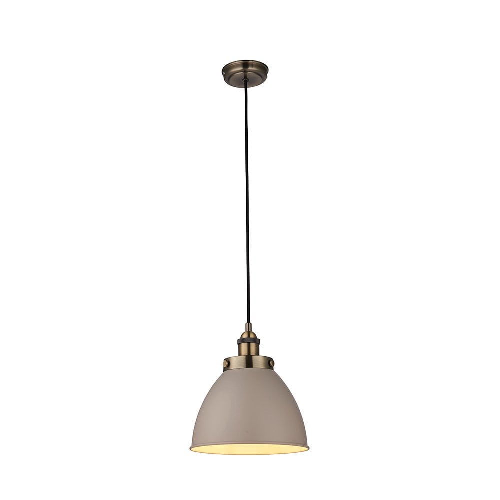 Endon 76328 Franklin 1 Light Pendant Taupe (S)