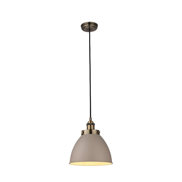 Endon 76328 Franklin 1 Light Pendant Taupe (S)