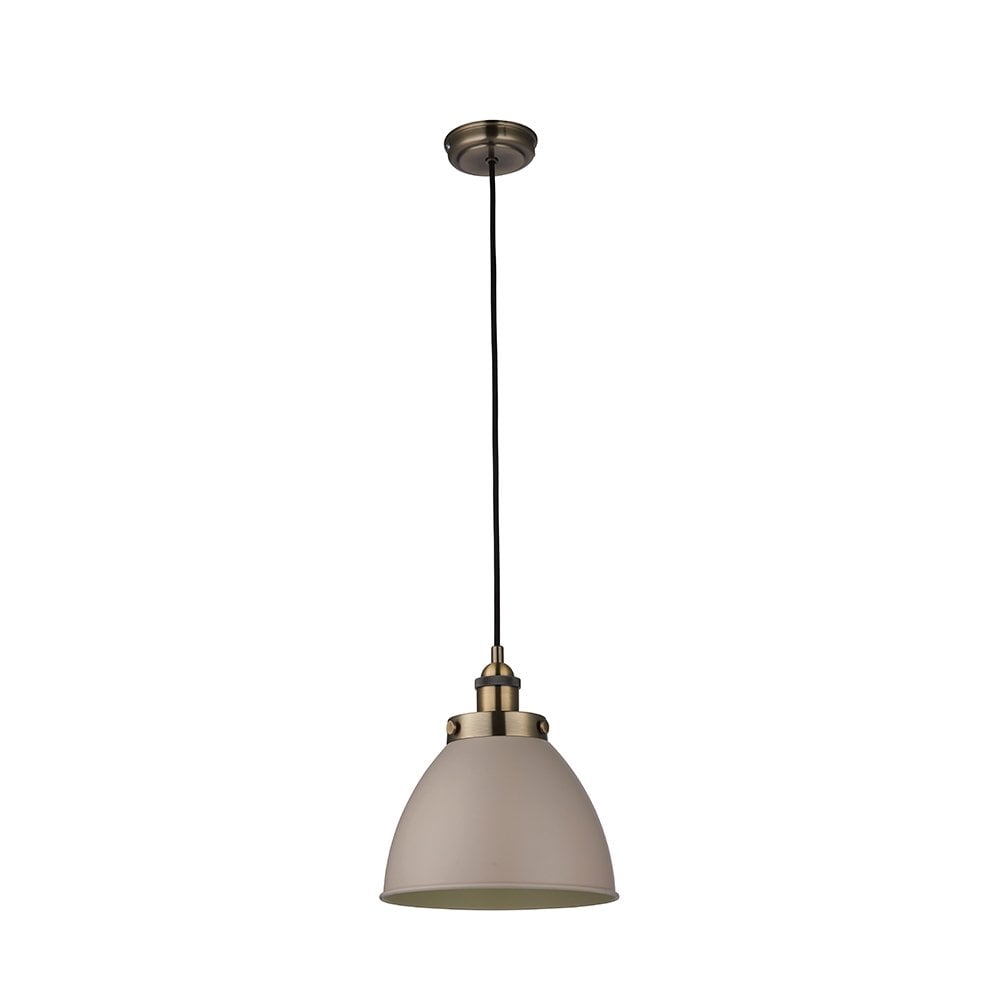 Endon 76328 Franklin 1 Light Pendant Taupe (S)