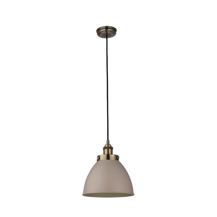 Endon 76328 Franklin 1 Light Pendant Taupe (S)