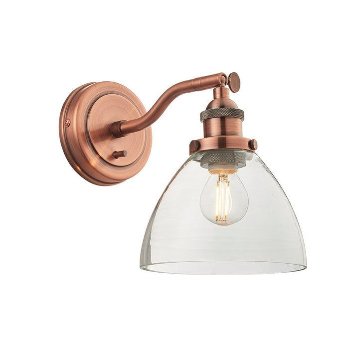 Endon 76334 Hansen 1 Light Wall Light Clear Glass (S)