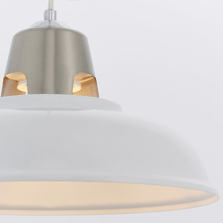 Endon 79491 Henley 1 Light Pendant Easyfit White (SD)