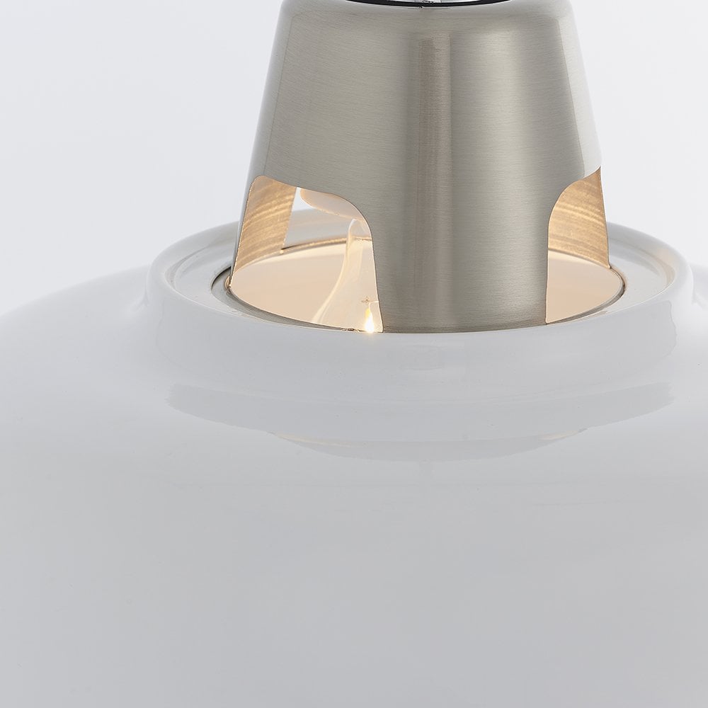 Endon 79491 Henley 1 Light Pendant Easyfit White (SD)