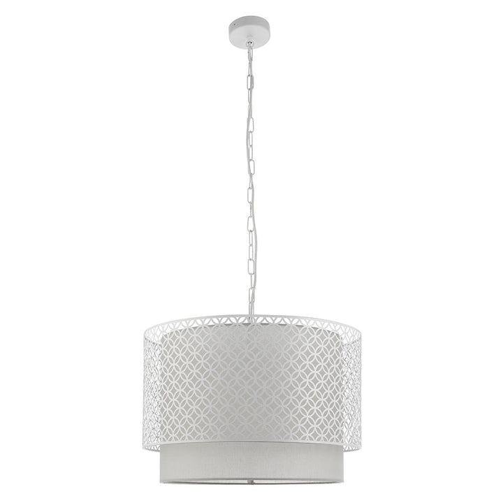 Endon 81031 Gilli 3 Light Pendant Chalk White (SD)