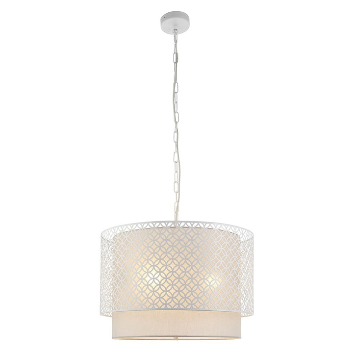 Endon 81031 Gilli 3 Light Pendant Chalk White (SD)