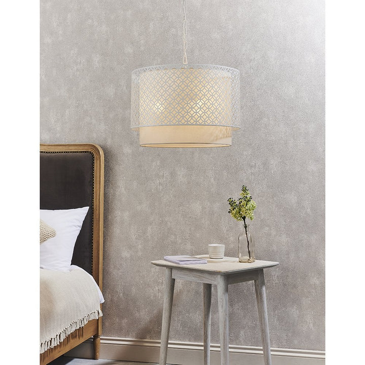 Endon 81031 Gilli 3 Light Pendant Chalk White (SD)