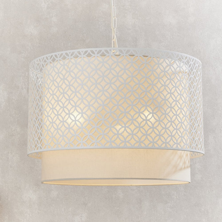 Endon 81031 Gilli 3 Light Pendant Chalk White (SD)
