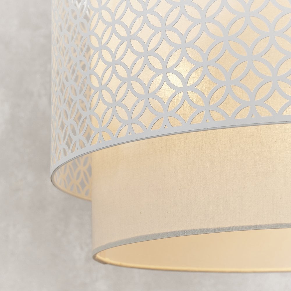 Endon 81031 Gilli 3 Light Pendant Chalk White (SD)