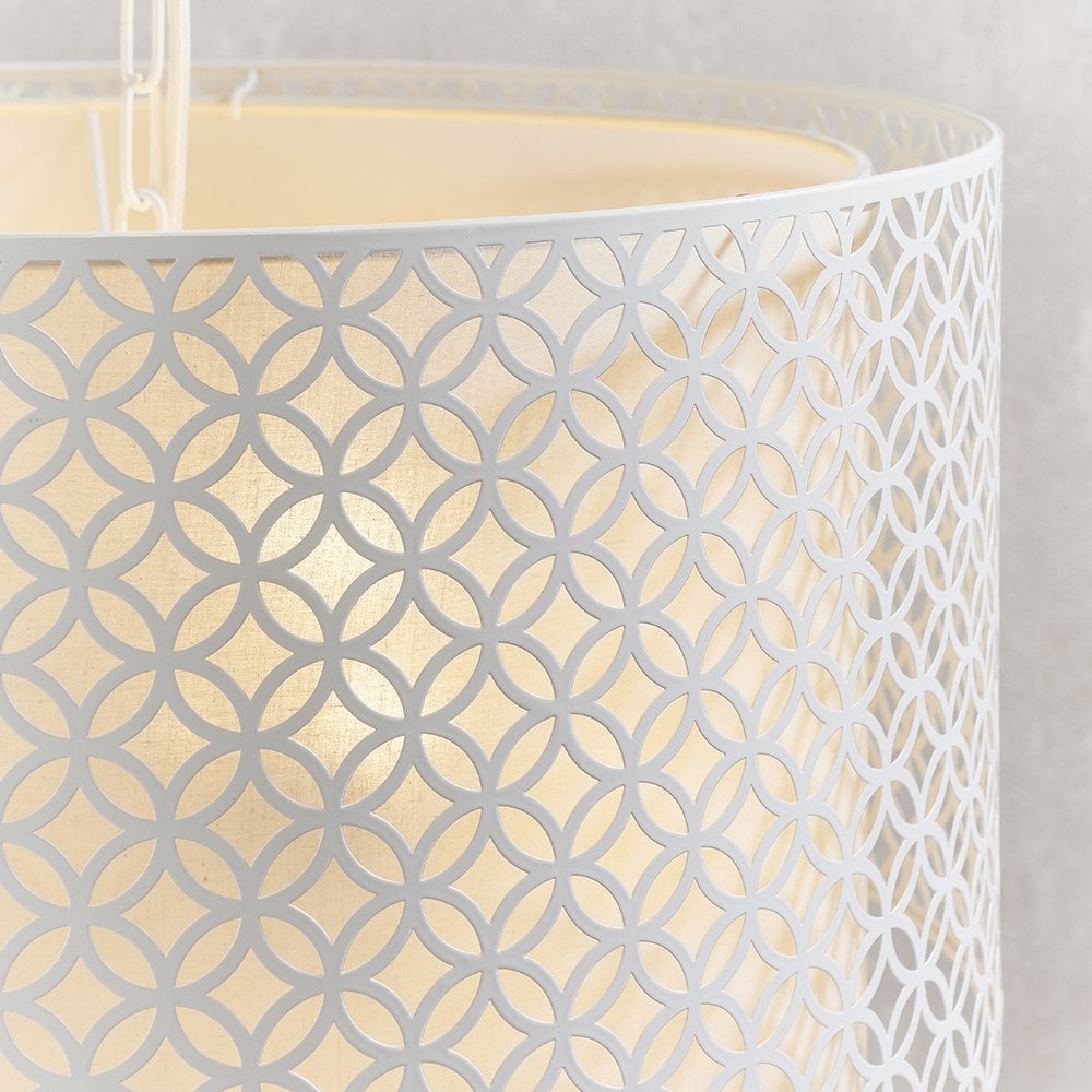Endon 81031 Gilli 3 Light Pendant Chalk White (SD)