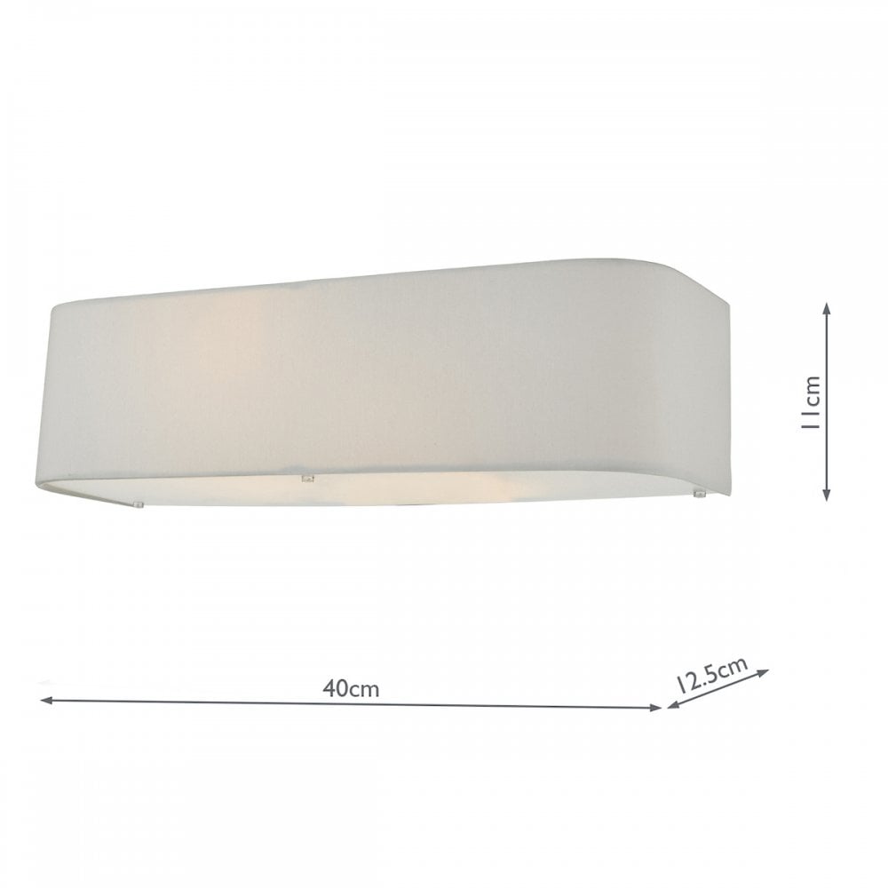 Dar RON092 Ronda 2 Light Wall Light Ivory (S)