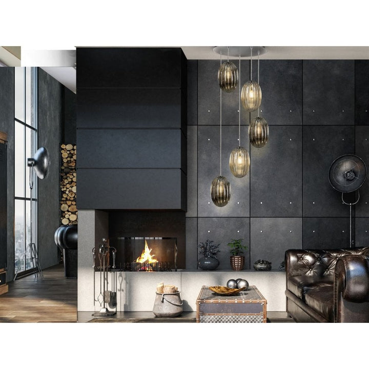 Schuller 752268 Ovila 5 Light Pendant Light Glass (S)
