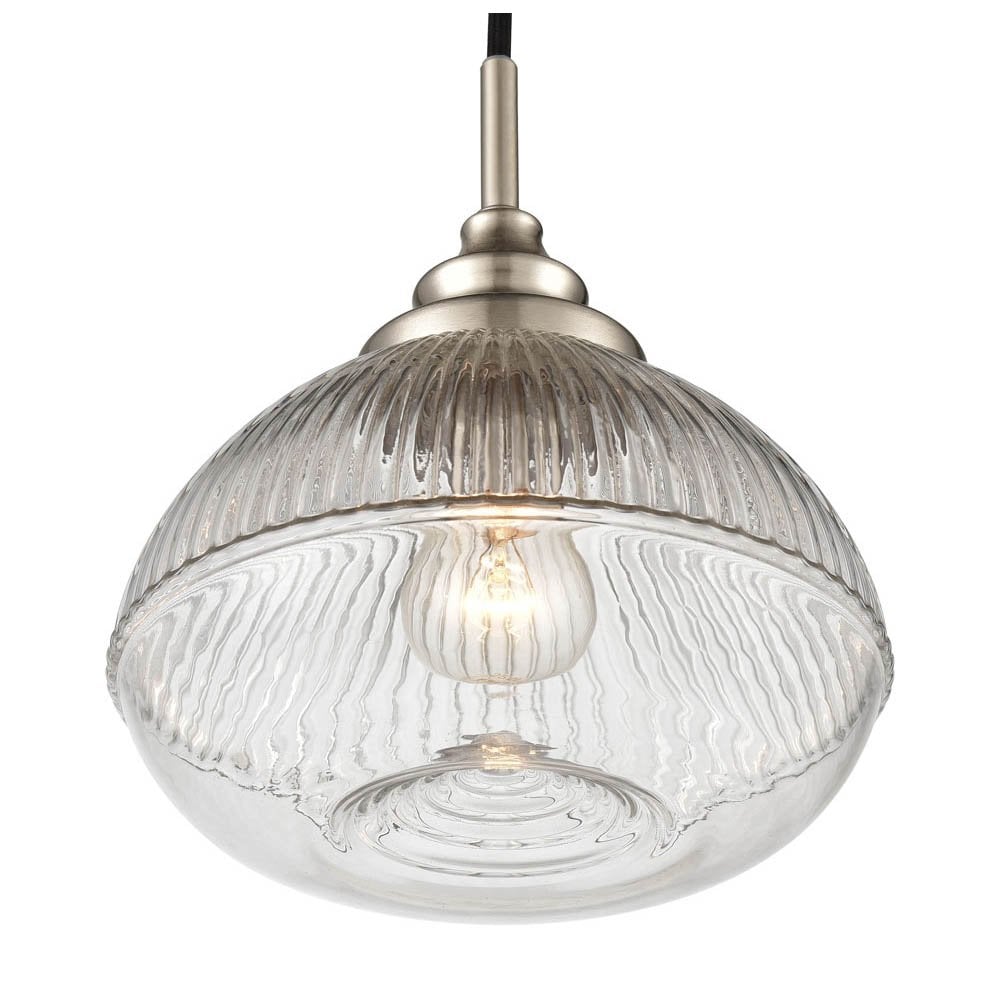 Franklite CF5805 Acoste Ceiling Fitting 1 Light Satin Nickel