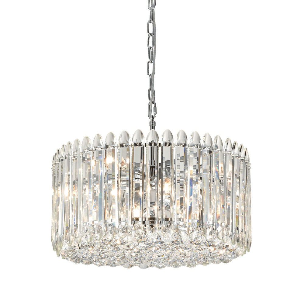 Franklite FL2461-11 Diva 11 Light Pendant Chrome Crystal