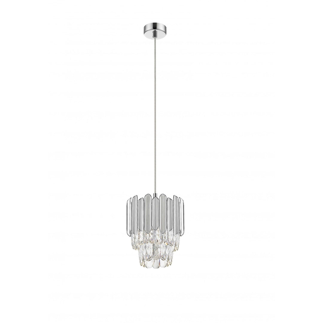 Impex CF2103/01/CH Grenada 1 Light Pendant Chrome Crystal (SD)
