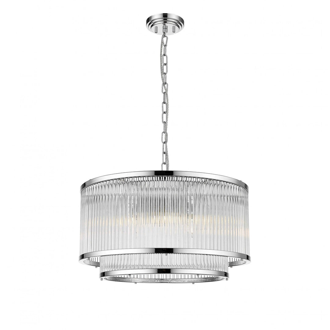 Impex CF2106/05/CH Antigua 5 Light Pendant Chrome Crystal (SD)