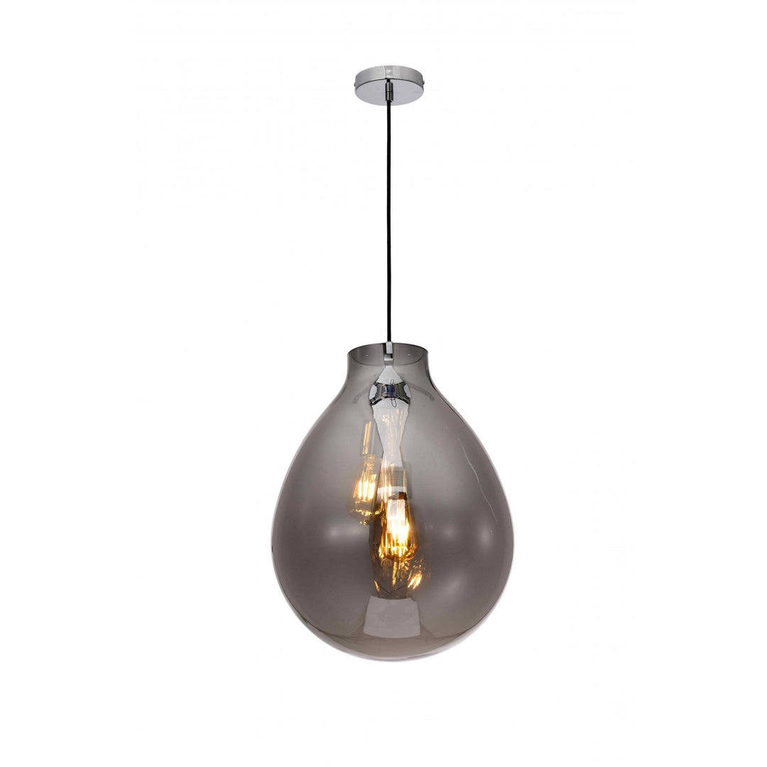 Impex PG2004/02/M/SMK Rio 2 Light Medium Pendant Smoke Crystal (SD)