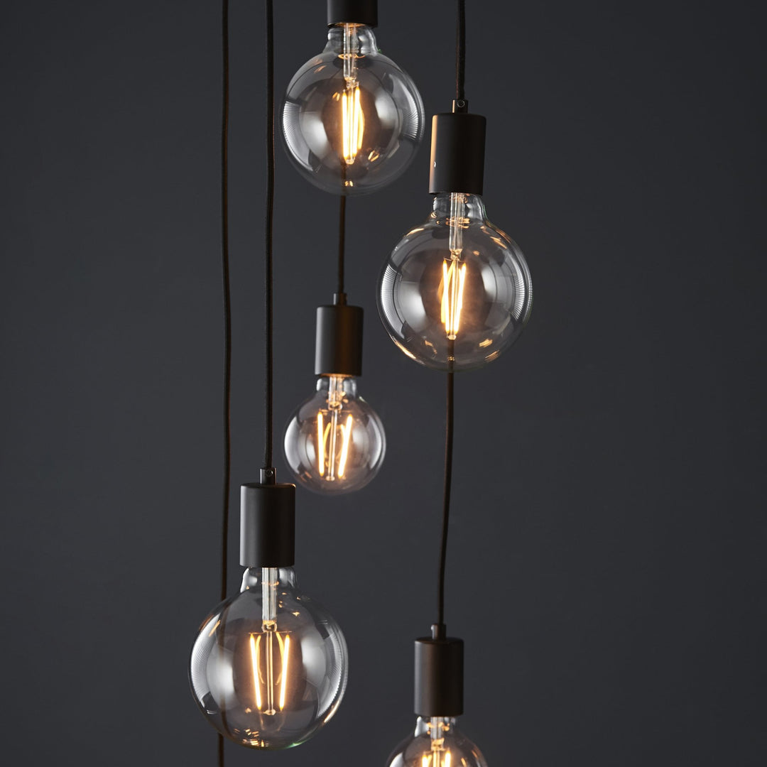 Endon 81535 Studio 6 Light Pendant Black (S)