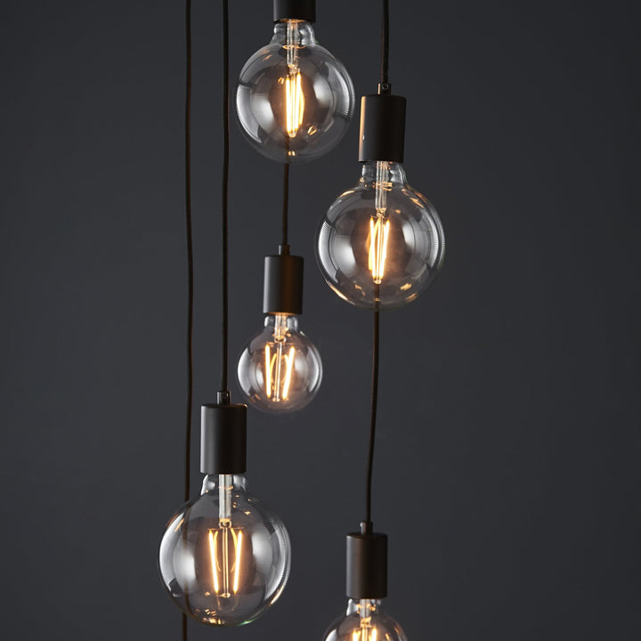Endon 81535 Studio 6 Light Pendant Black (S)