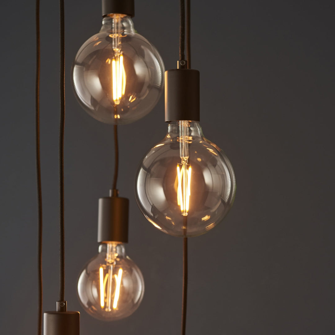 Endon 81535 Studio 6 Light Pendant Black (S)