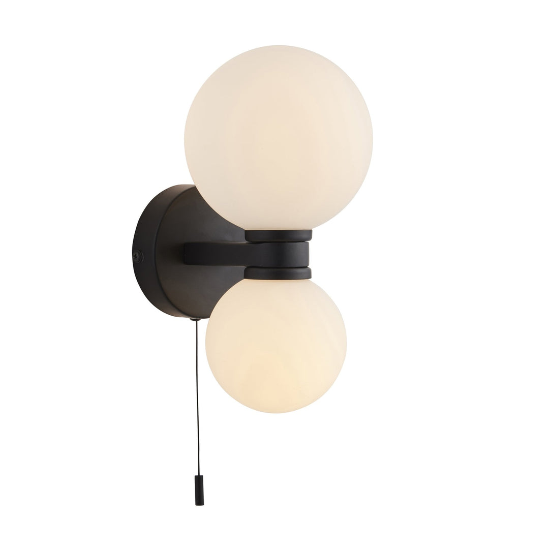 Endon 93523 Pulsa 2 Light Bathroom Wall Light Black White (SD)