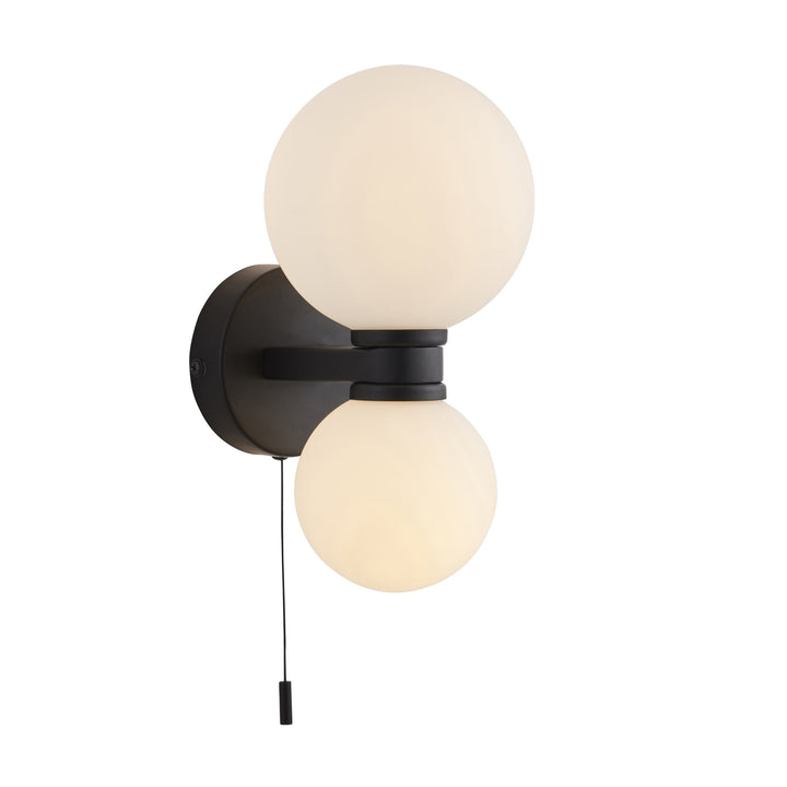 Endon 93523 Pulsa 2 Light Bathroom Wall Light Black White (SD)