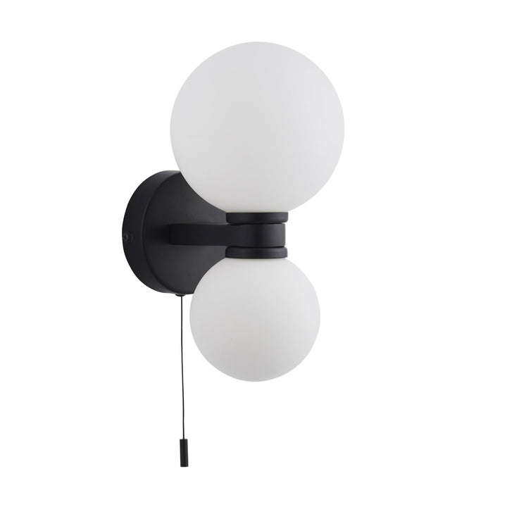 Endon 93523 Pulsa 2 Light Bathroom Wall Light Black White (SD)