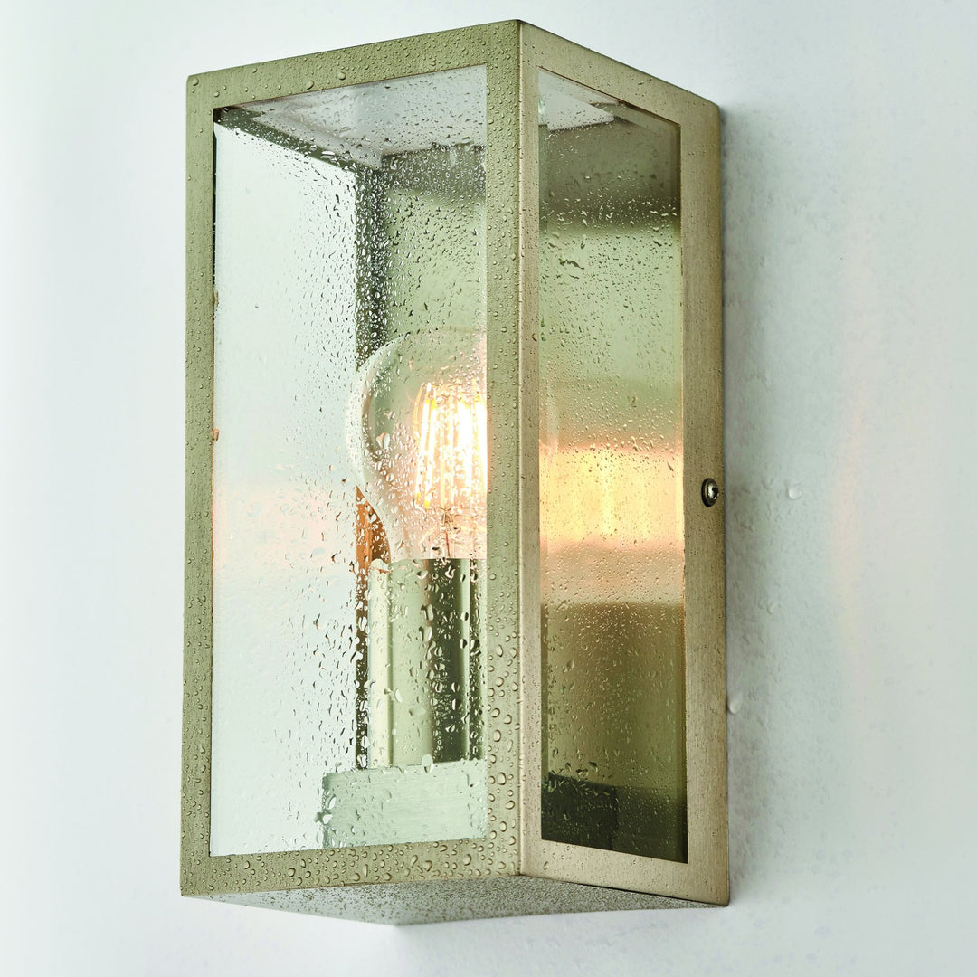 Endon 53803 Oxford 1 Light Outdoor Wall Light Steel Clear (S)