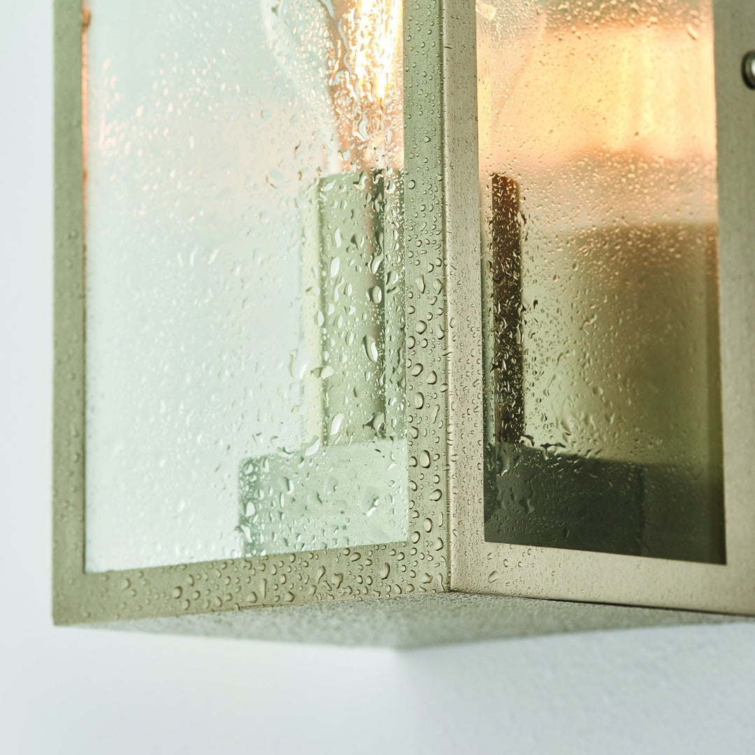 Endon 53803 Oxford 1 Light Outdoor Wall Light Steel Clear (S)