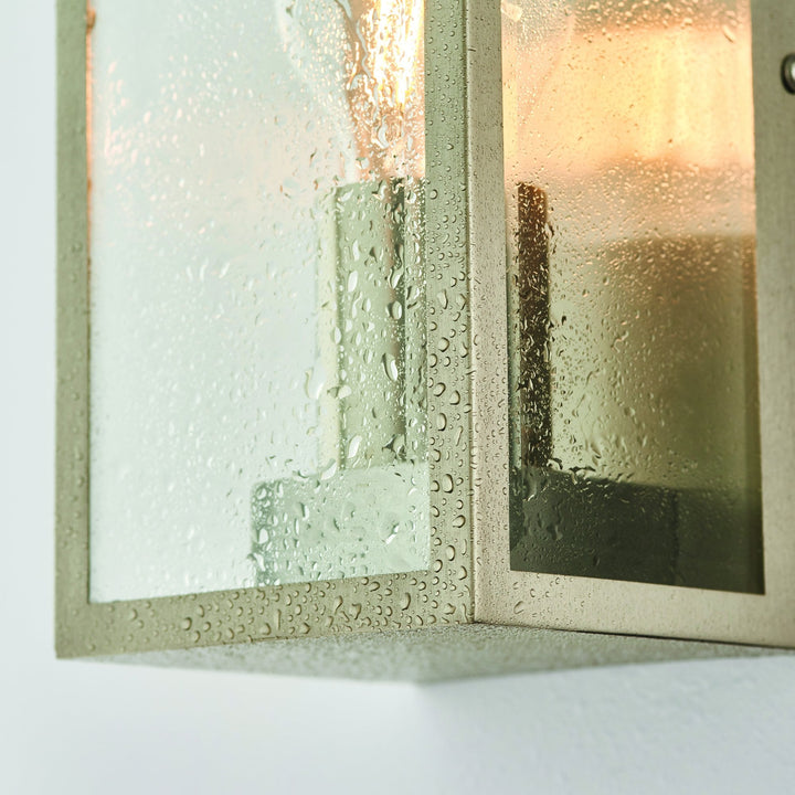 Endon 53803 Oxford 1 Light Outdoor Wall Light Steel Clear (S)