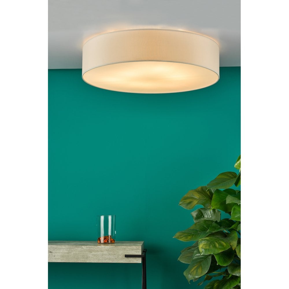 Dar CIE4801 Cierro 6 Light Flush Taupe With Diffuser 80cm (S)