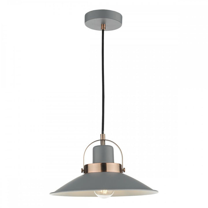 Dar Wisebuys LID0139 Liden 1 Light Single Pendant Graphite Copper (S)