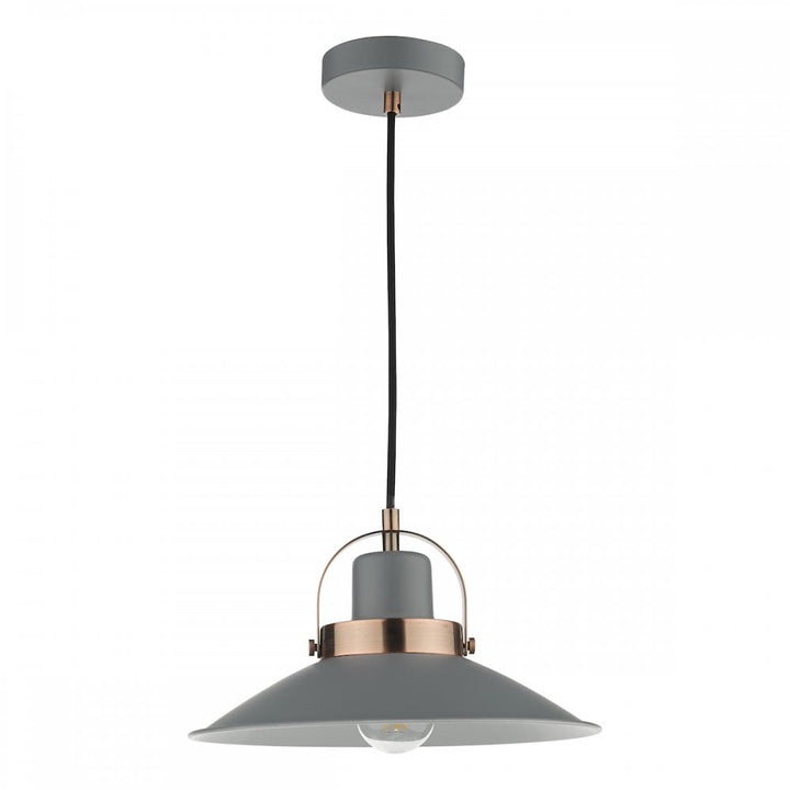 Dar Wisebuys LID0139 Liden 1 Light Single Pendant Graphite Copper (S)