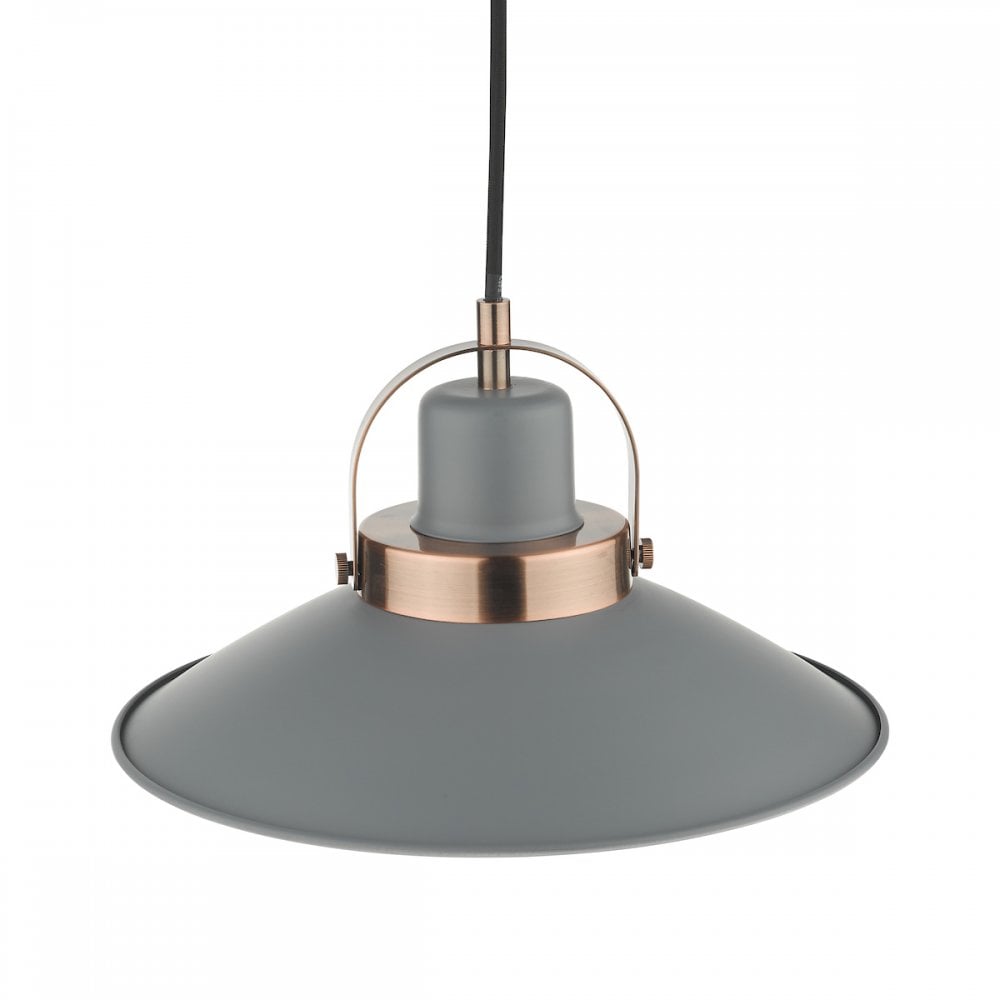 Dar Wisebuys LID0139 Liden 1 Light Single Pendant Graphite Copper (S)