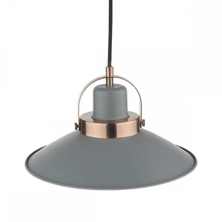 Dar Wisebuys LID0139 Liden 1 Light Single Pendant Graphite Copper (S)