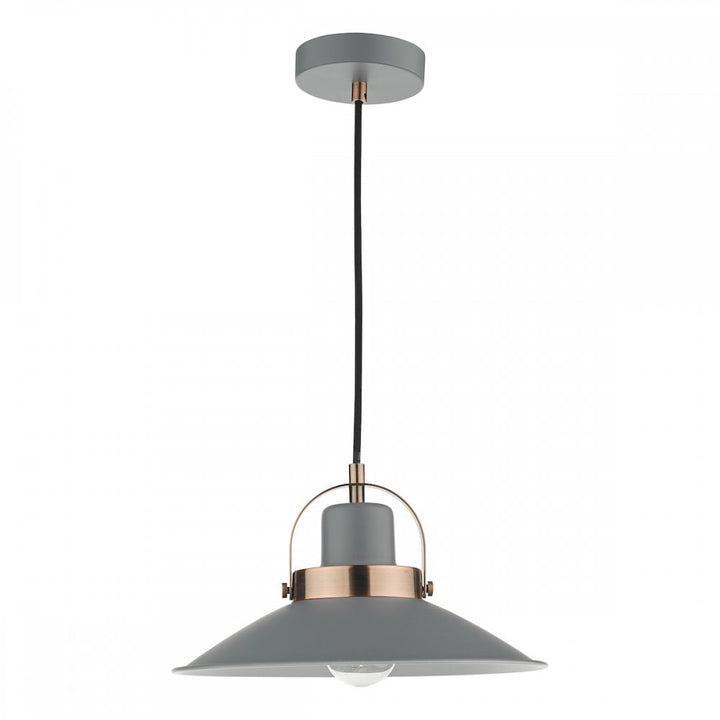Dar Wisebuys LID0139 Liden 1 Light Single Pendant Graphite Copper (S)