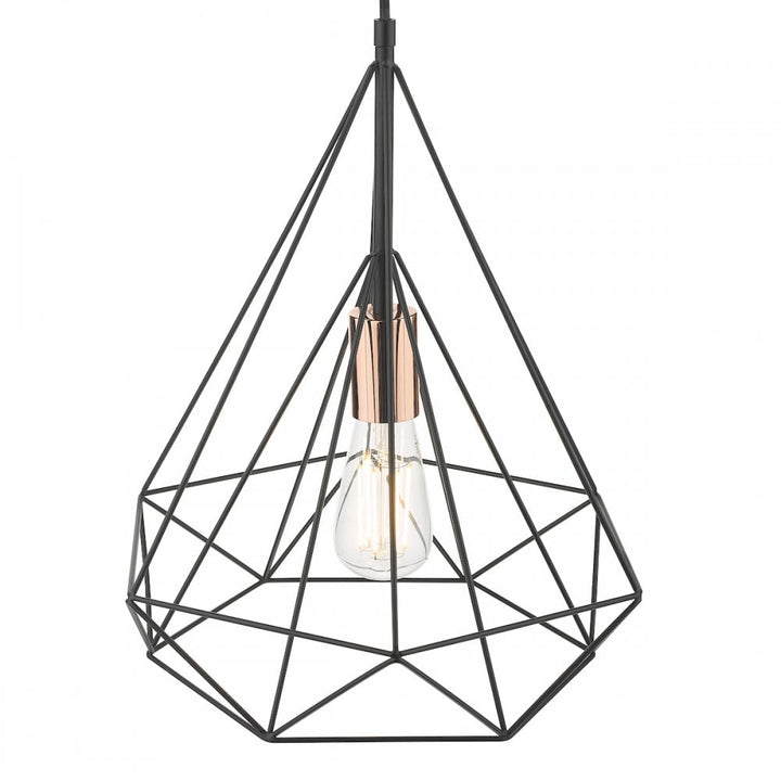 Dar SWO0122 Sword 1 Light Single Pendant Black and Copper (S)