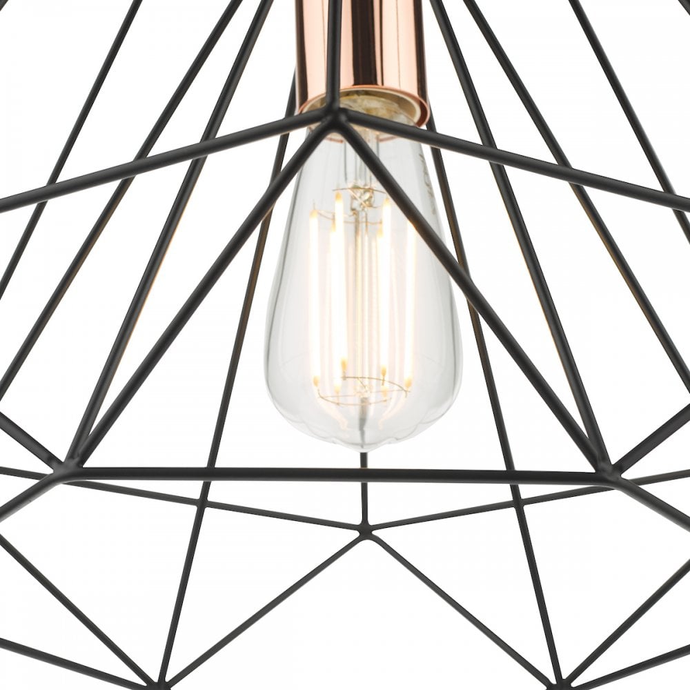 Dar SWO0122 Sword 1 Light Single Pendant Black and Copper (S)