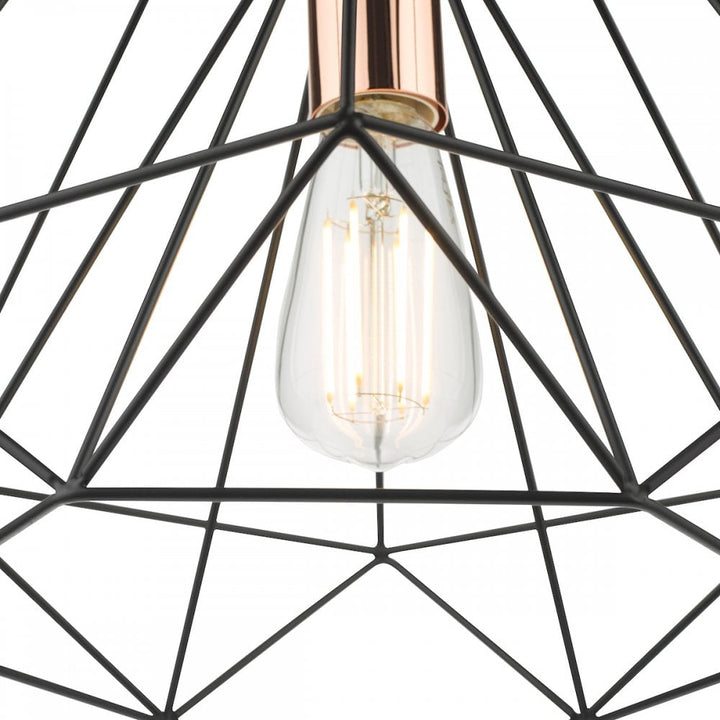 Dar SWO0122 Sword 1 Light Single Pendant Black and Copper (S)