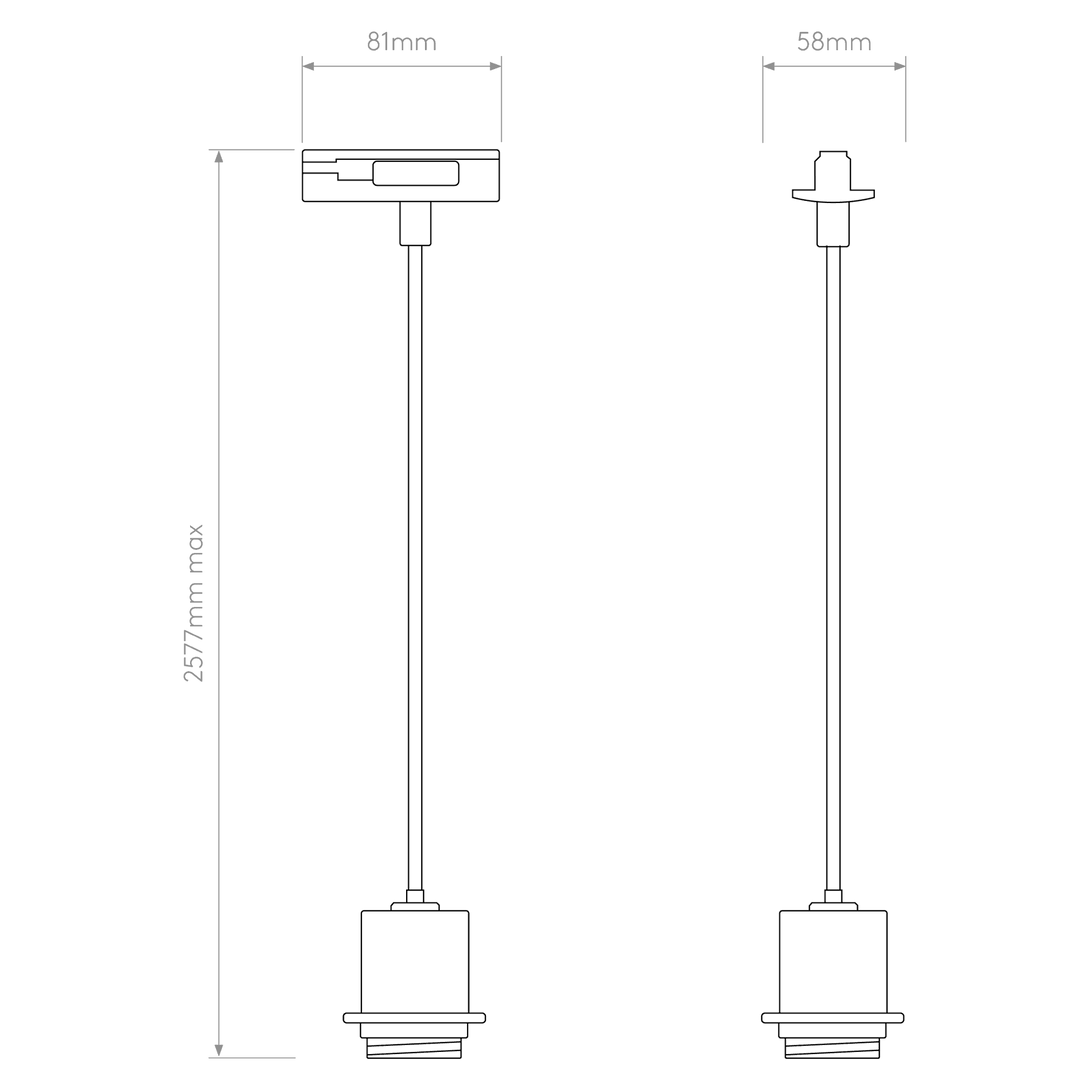 Astro 1184015 Track Pendant Suspension Kit Pendant Light Matt Black (S)