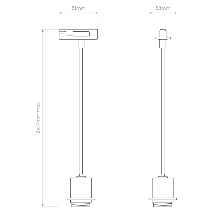Astro 1184015 Track Pendant Suspension Kit Pendant Light Matt Black (S)
