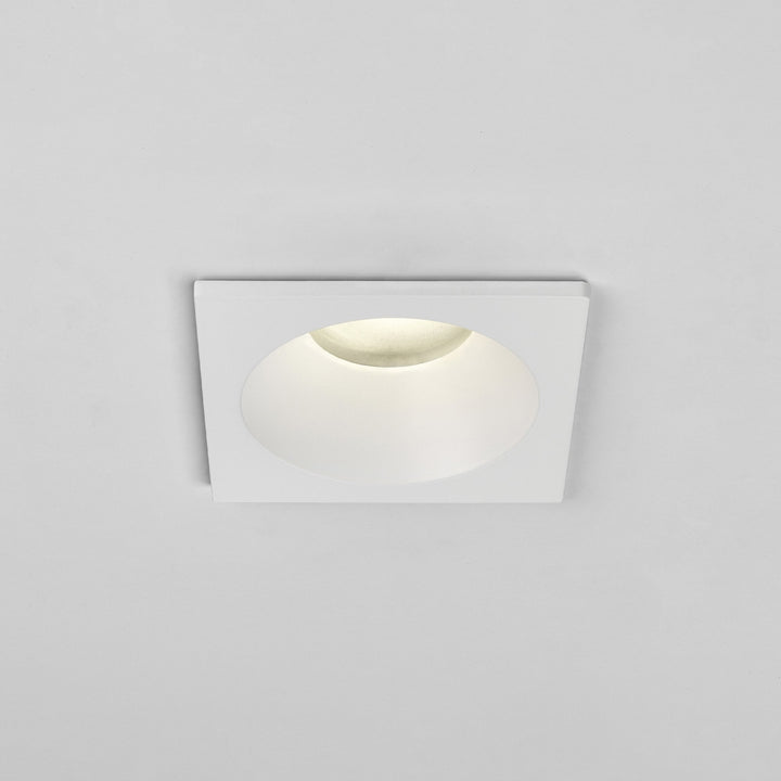 Astro 1249018 Minima Square Fixed IP65 Bathroom Downlight/Recessed Spot Light Matt White (S)