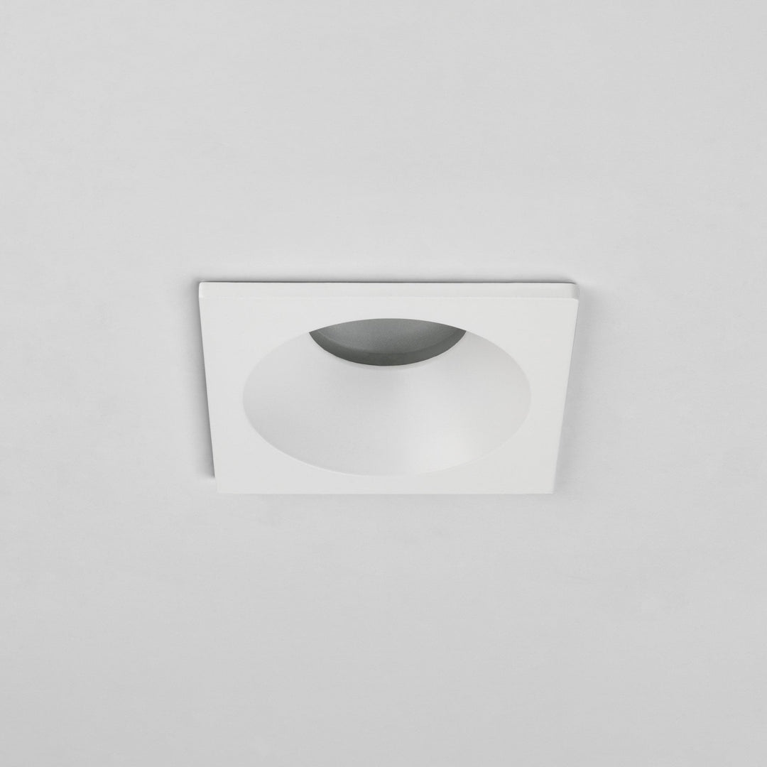 Astro 1249018 Minima Square Fixed IP65 Bathroom Downlight/Recessed Spot Light Matt White (S)